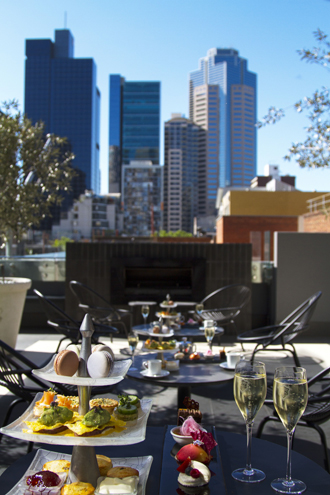 Afternoon Tea on the Terrace Bar at the Sheraton Melbourne Hotel