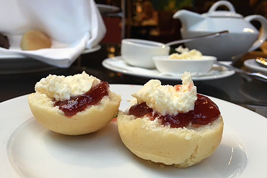 Scones with jam and cream