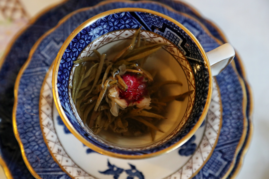 Tea is served in fine English Bone China