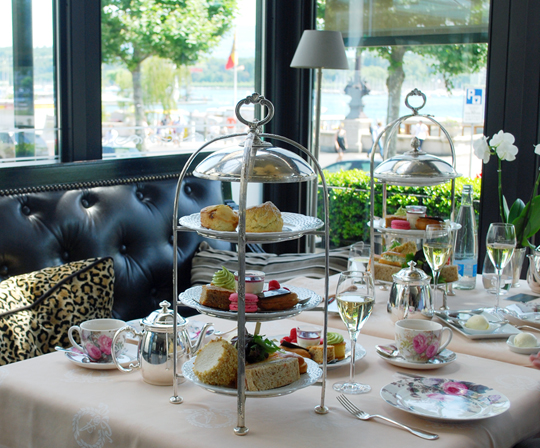 Champagne afternoon tea at Hotel d'Angleterre Geneva