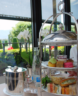 Champagne afternoon tea at Hotel d'Angleterre Geneva