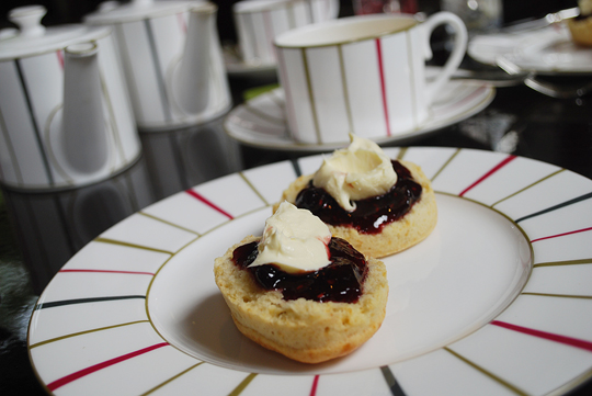 Scones with jam and cream