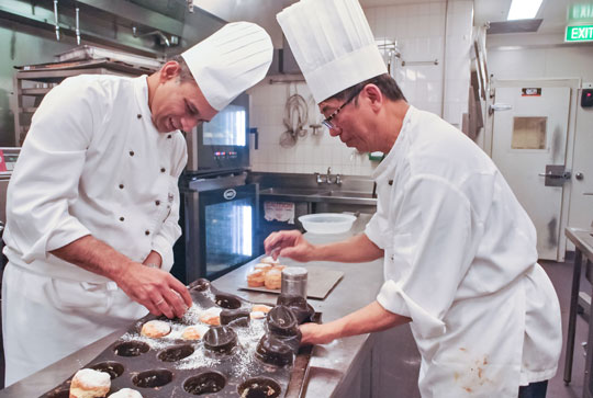 Executive Chef Oswin Ribeiro and Pastry Chef Jacob Teo