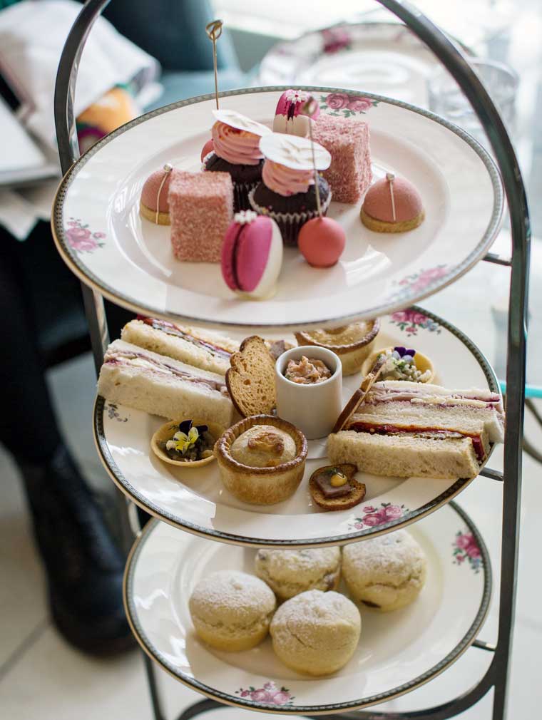 Cake stand from the Langham Sydney Afternoon Tea