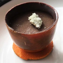 Chai chocolate with sugared mint