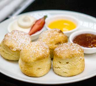 Scones with jam and cream