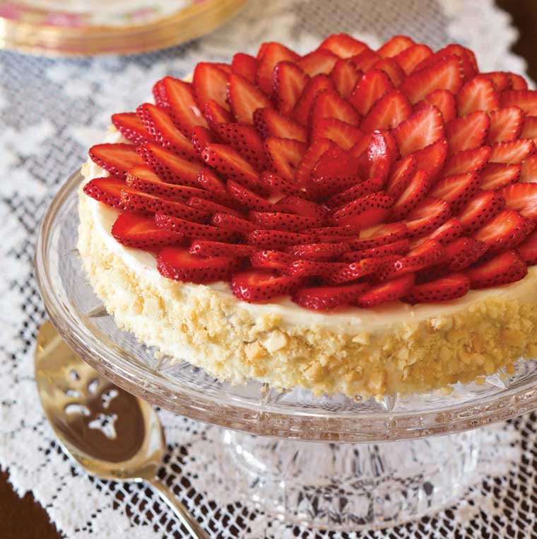 Strawberry-Macadamia Flourless Torte