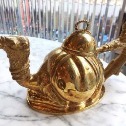 Mariage Freres camel shaped gold plated tea pot