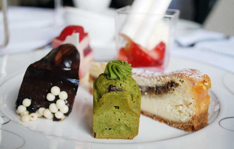 Selection of gateaux and pastries