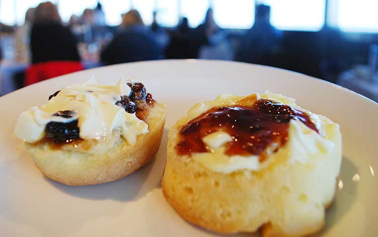 Scones with jam and cream