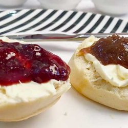Scones with jam and cream