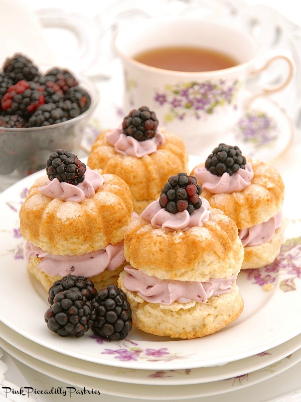 Scones with Blackberry Whipped Cream