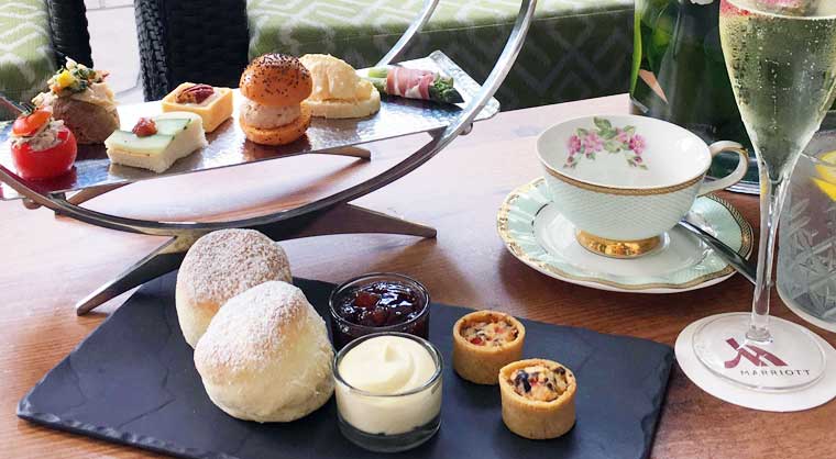 House baked scones with homemade jam and double cream House baked scones with homemade jam and double cream