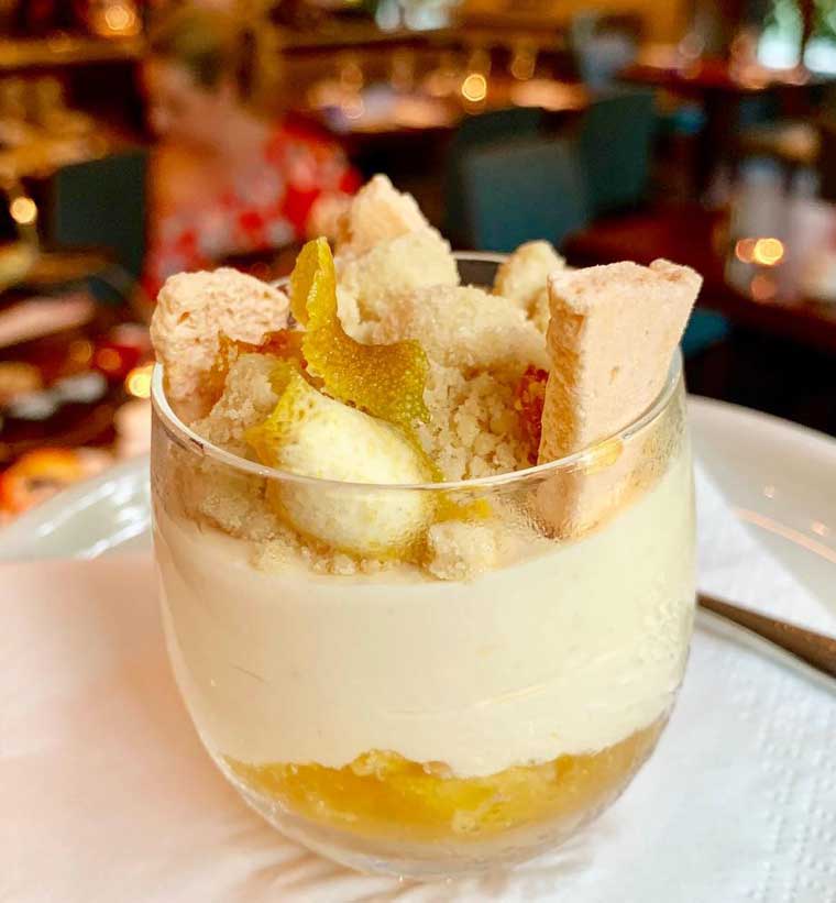 Four Pillars frozen gin marmalade custard