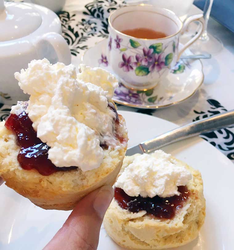 House made scones with jam & cream