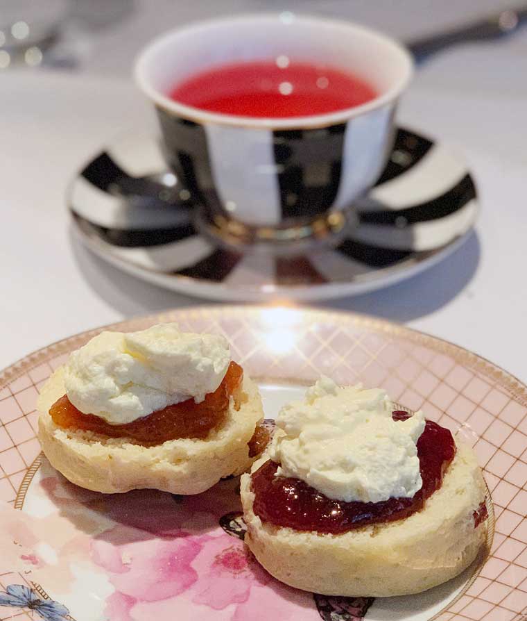 Scones with jam and cream