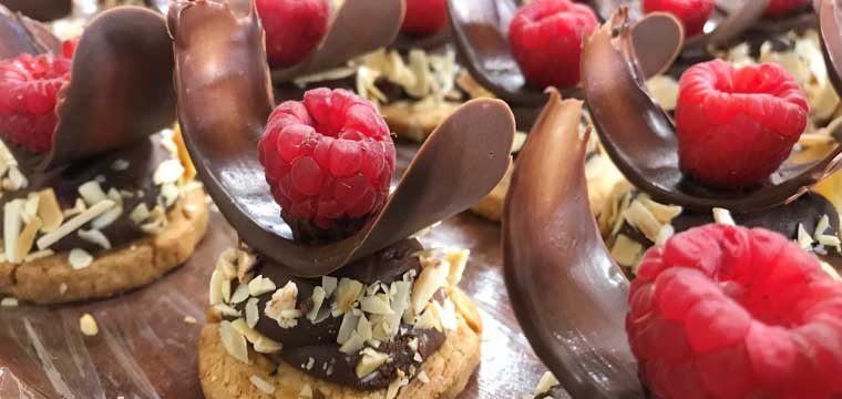 Almond Raspberry Chocolate Bites