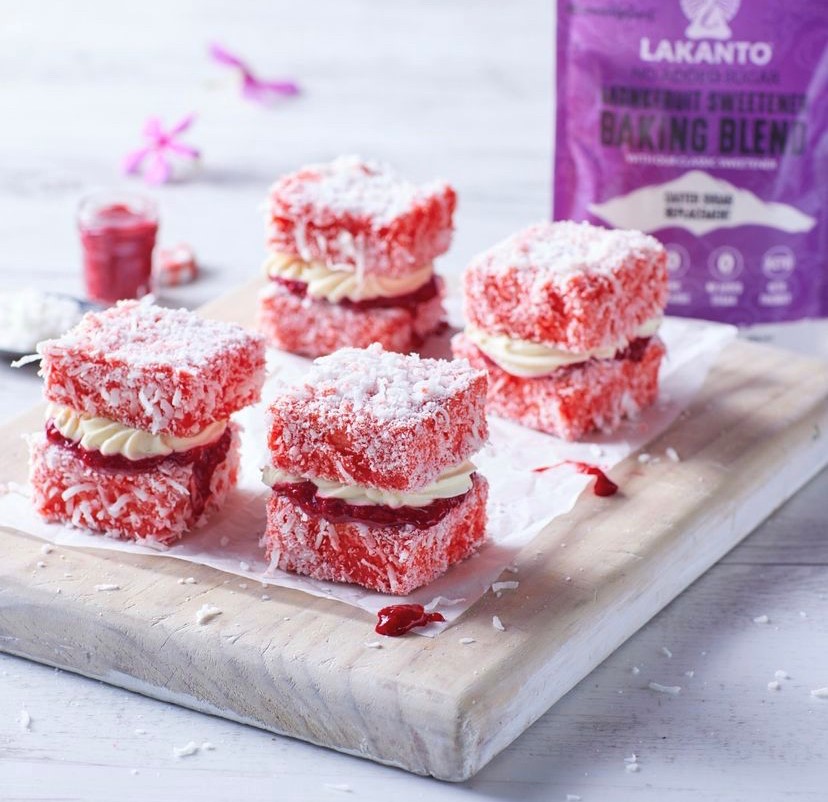 Low Carb Raspberry Lamington 