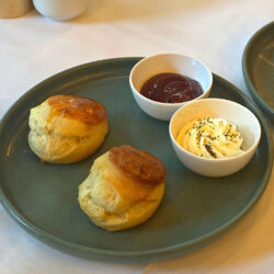 Scones with jam and cream