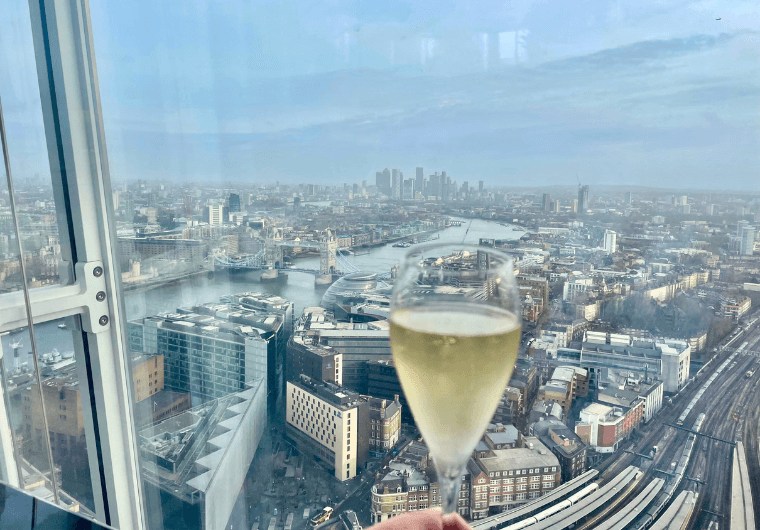 Veuve Clicquot with Tower Bridge and The River Thames views
