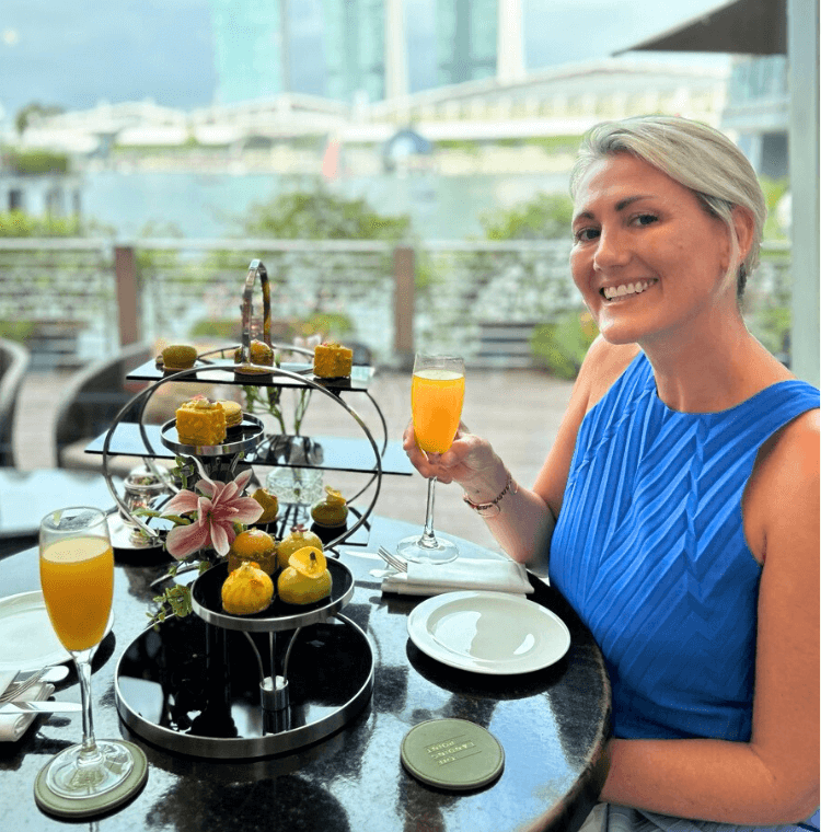 Aisha Hillary-Morgan at the Fullerton Bay Hotel Singapore