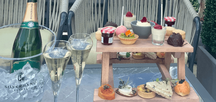 Bottomless Garden Party Afternoon Tea at Sabine Rooftop, photo credit: Sylvie Woods