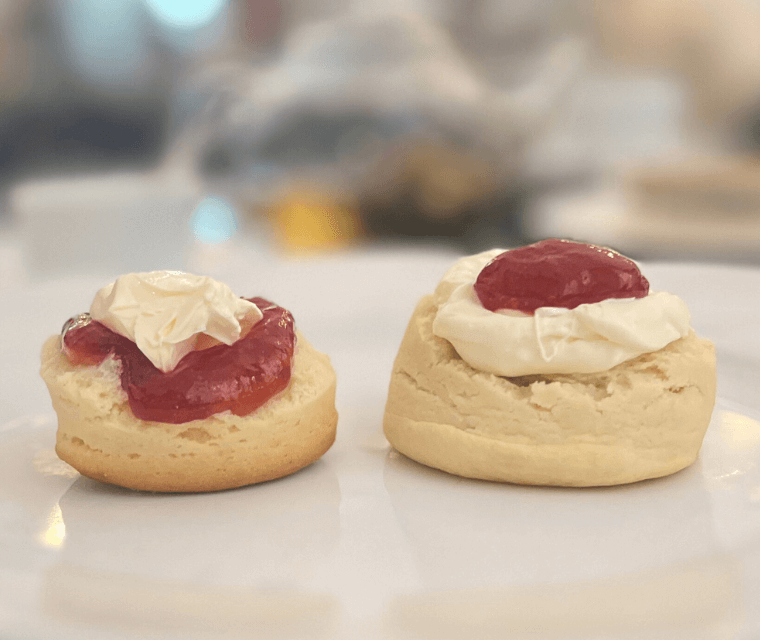 Scones with jam and cream