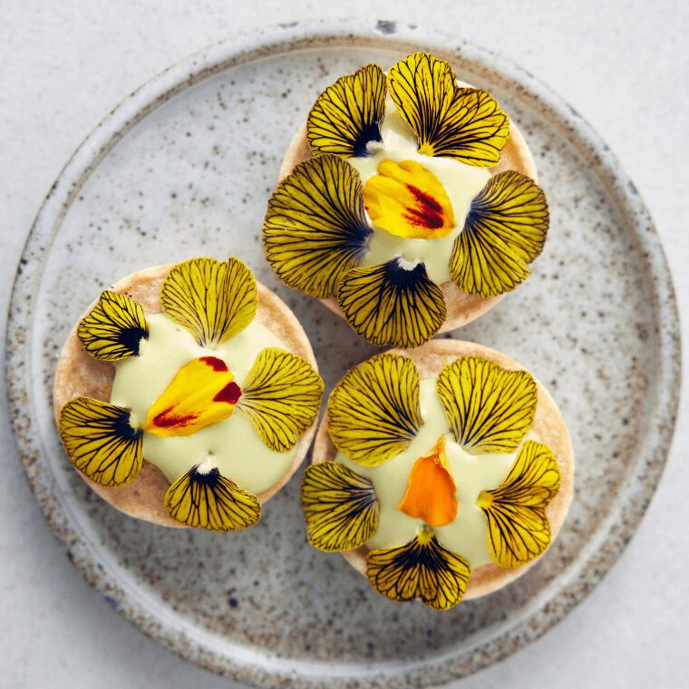 Rum baba, grilled pineapple, basil, coconut cream