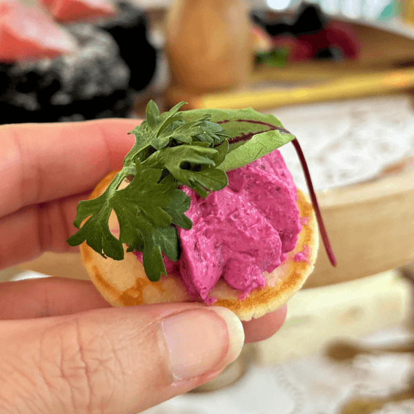 Beetroot mousse bellini