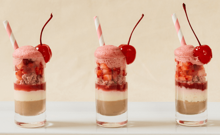 Neapolitan Ice Cream Verrine, photo credit: Fullerton Hotel Sydney