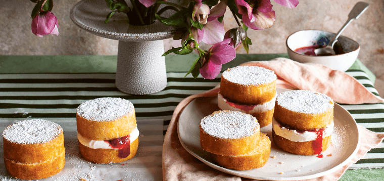 Tilly Pamment's Strawberry & Rhubarb Jam Victoria Sponge Recipe
