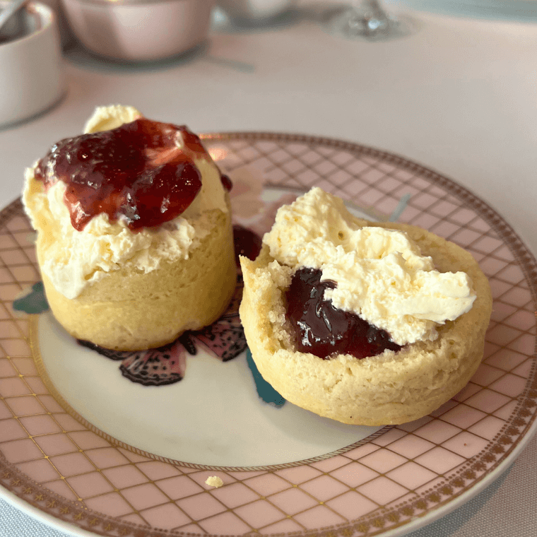 Freshly Baked Scones with Jam Lady jams and cream