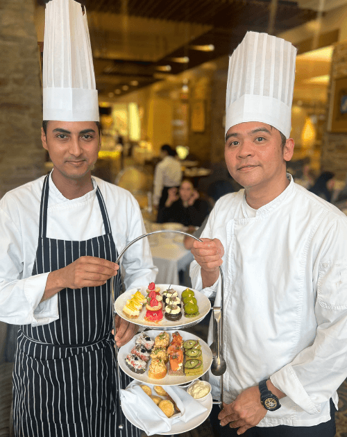 Sous Chef Lekhnath Thapaliya and Head Pastry Chef Marlon Calara