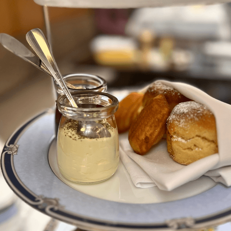 Scones with jam and cream