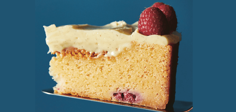 White chocolate mud cake with raspberries recipe