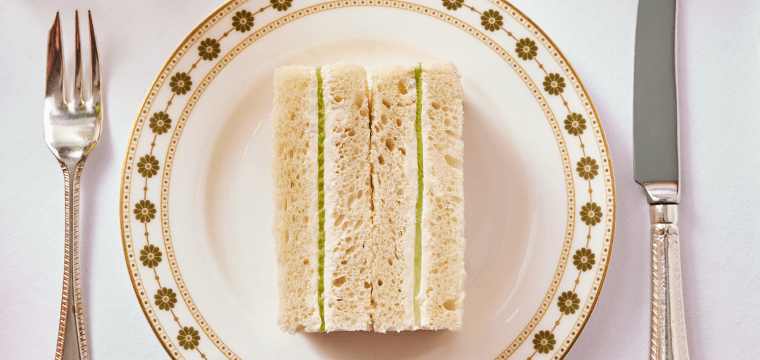 Classic Cucumber & Clotted Cream Sandwich from The Langham Afternoon Tea Book